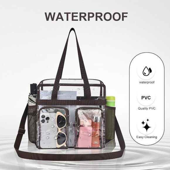 Lightweight Clear PVC Bag 12x6x12 with Adjustable Strap - Ideal for Events - Picture 5 of 9